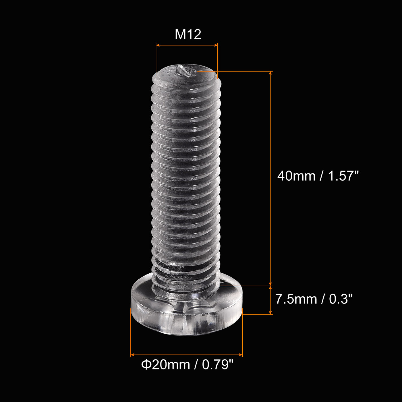 Harfington Plastic Phillips Bolts, PC Pan Head Machine Screws