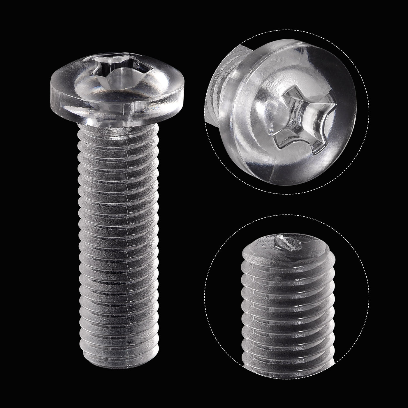 Harfington Plastic Phillips Bolts, PC Pan Head Machine Screws