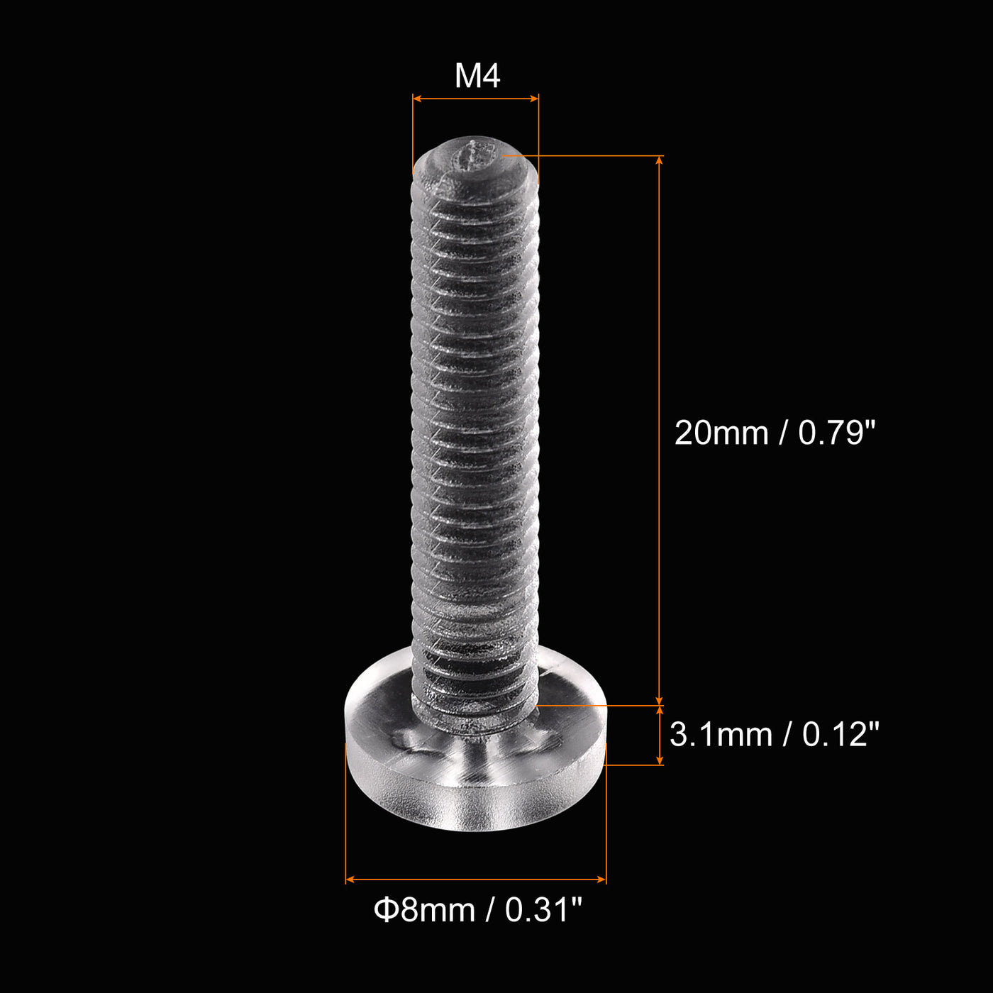 Harfington Plastic Phillips Bolts PC Pan Head Machine Screw