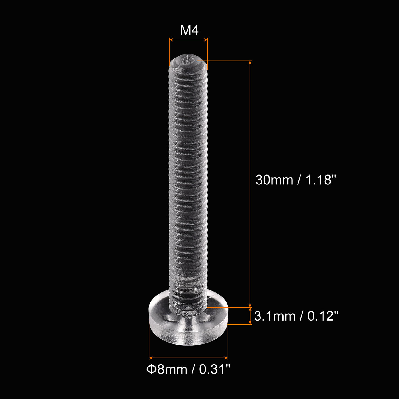 Harfington Plastic Phillips Bolts PC Pan Head Machine Screw