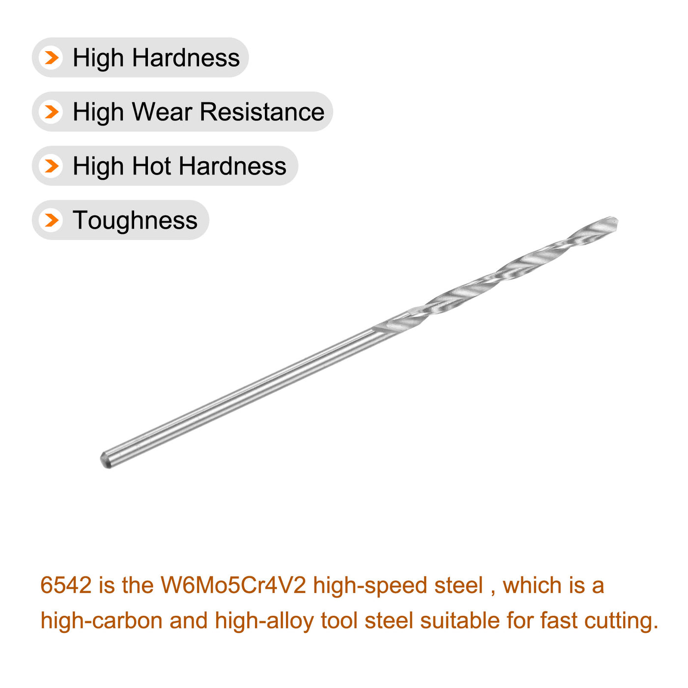 uxcell High Speed Steel, Drill Bits, Fully Ground Drill Bits Tool