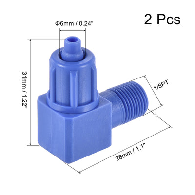 Harfington Elbow Tube Fitting Thread Fit for Hose OD POM Compression Connector