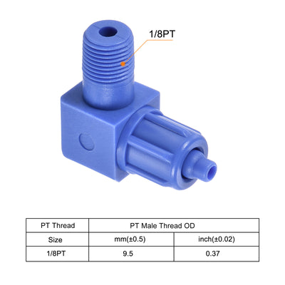 Harfington Elbow Tube Fitting Thread Hose POM Compression Adapter Connector