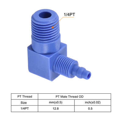Harfington Elbow Tube Fitting Thread Hose POM Compression Connector