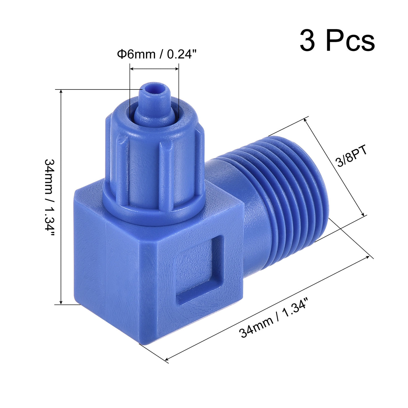 Harfington Elbow Tube Fitting Thread for Hose OD POM Compression