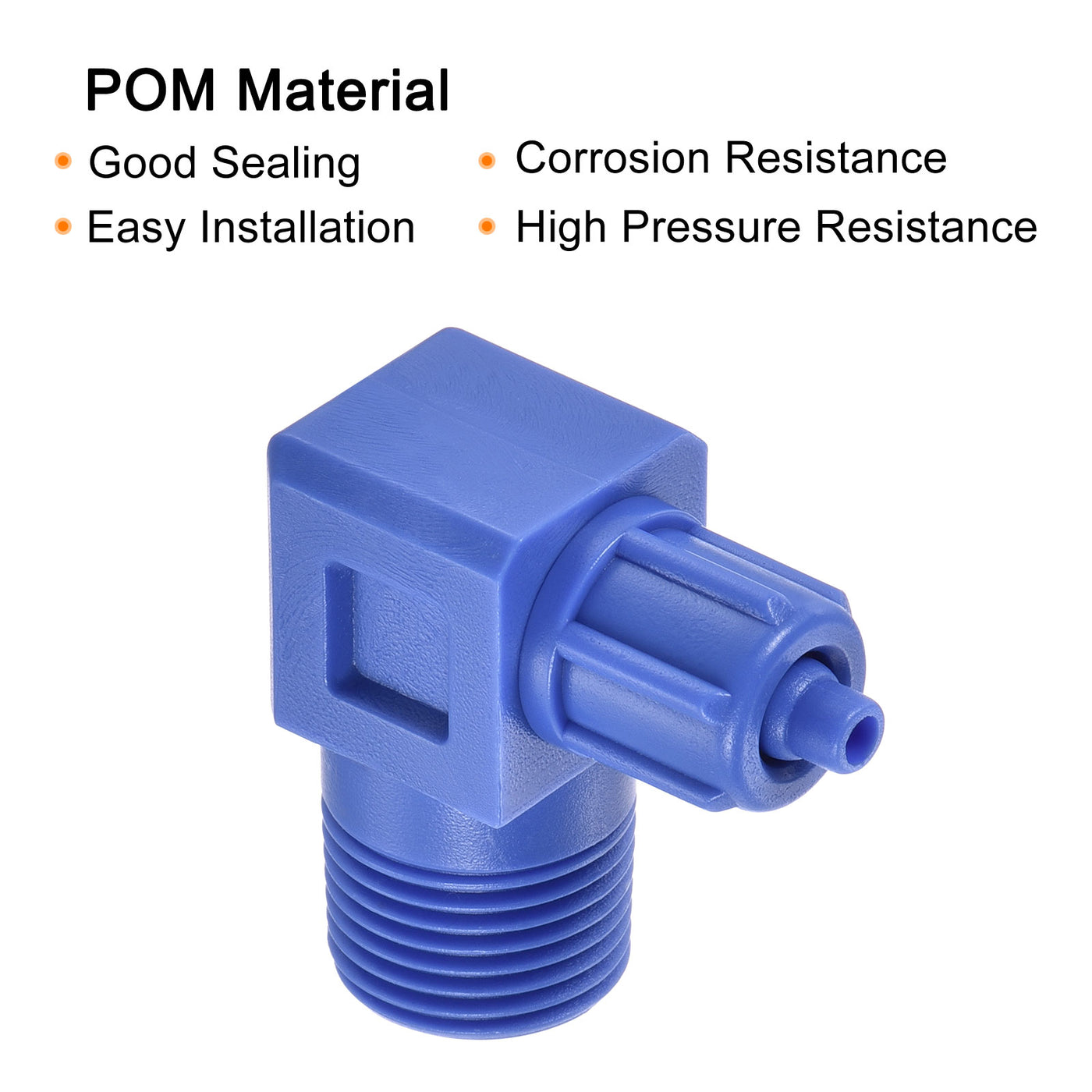 Harfington Elbow Tube Fitting Thread for Hose OD POM Compression