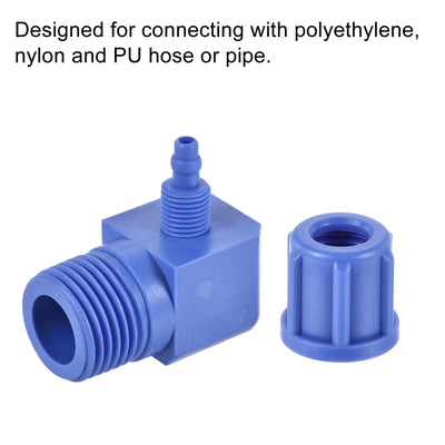 Harfington Elbow Tube Fitting Thread Fit Hose OD POM Compression