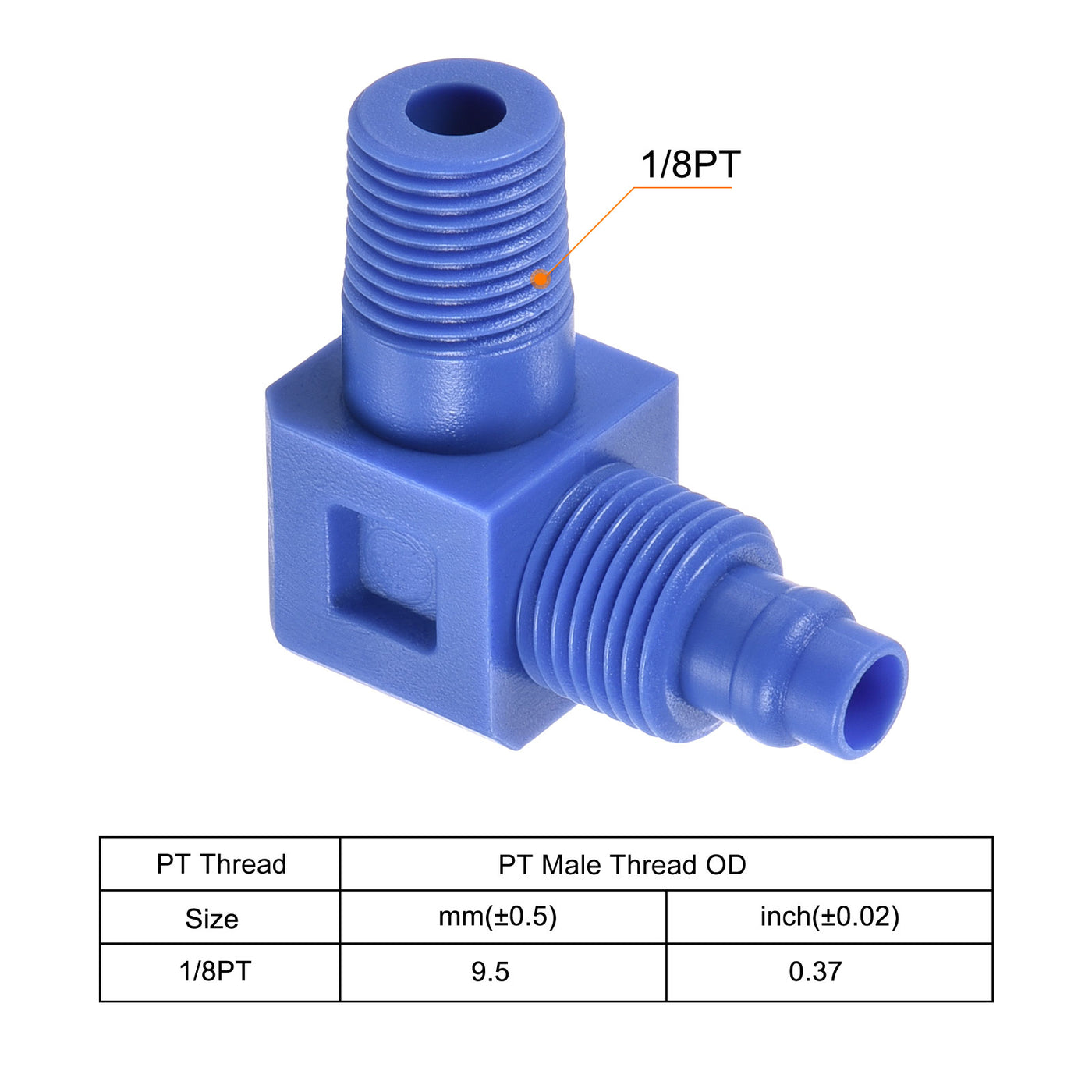 Harfington Elbow Tube Fitting Thread Fit for Hose OD POM Compression Connector