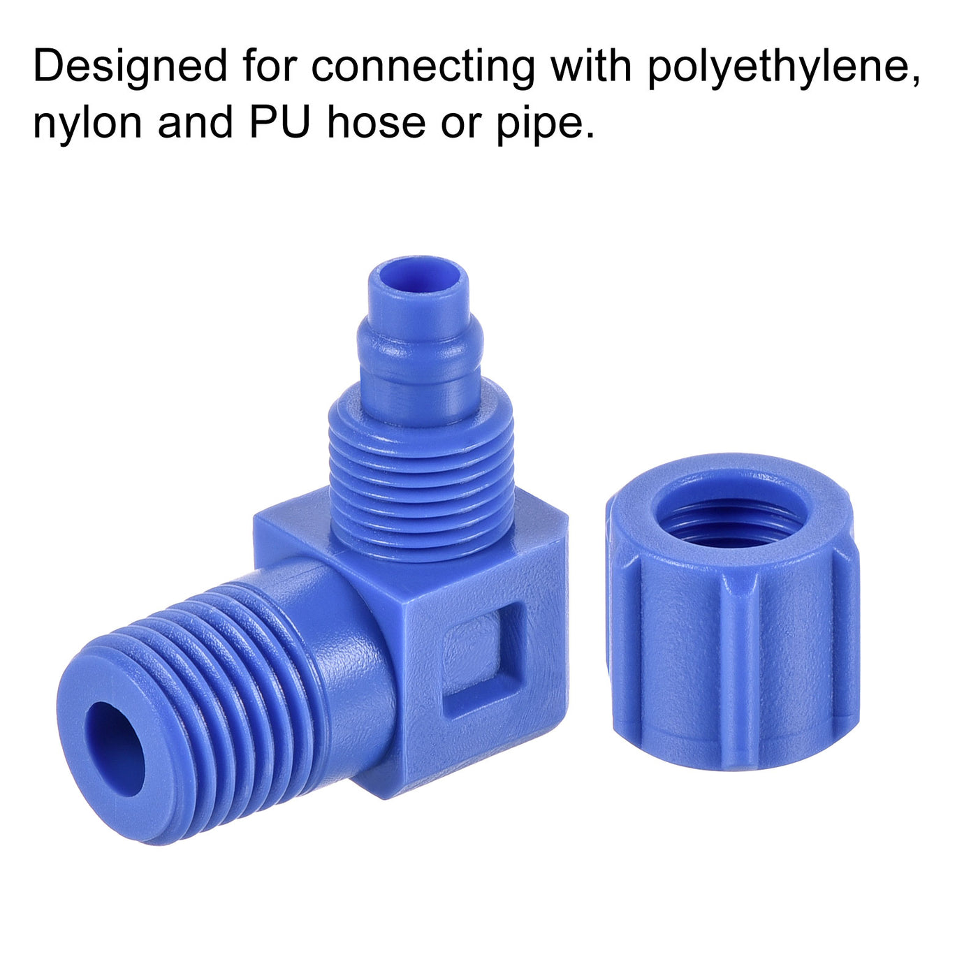 Harfington Elbow Tube Fitting Thread for POM Compression Adapter Connector