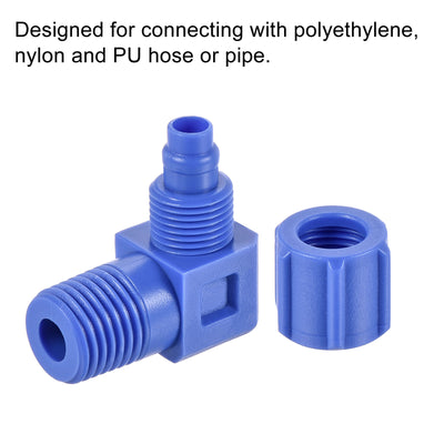 Harfington Elbow Tube Fitting Thread for POM Compression Adapter Connector