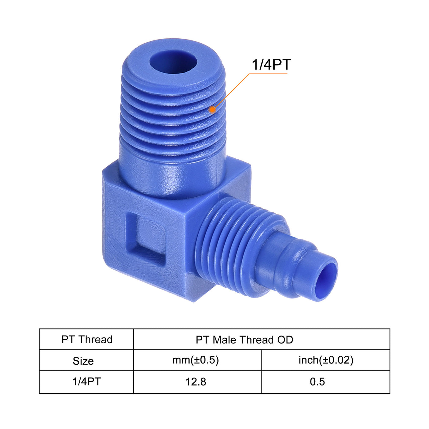 Harfington Elbow Tube Fitting Thread Hose POM Compression Connector