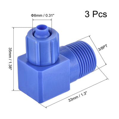 Harfington Elbow Tube Fitting Thread for Hose OD POM Compression