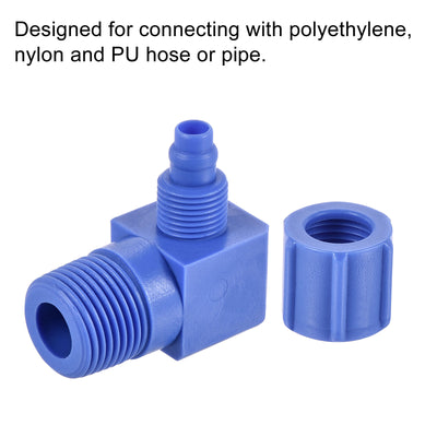 Harfington Elbow Tube Fitting Thread for Hose OD POM Compression