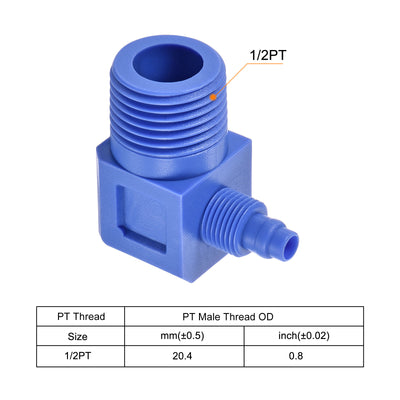 Harfington Elbow Tube Fitting Thread Fit Hose OD POM Compression