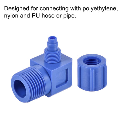 Harfington Elbow Tube Fitting Thread Fit Hose OD POM Compression