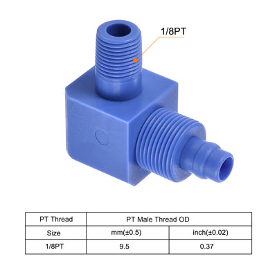 Harfington Elbow Tube Fitting Thread Fit for Hose OD POM Compression Connector