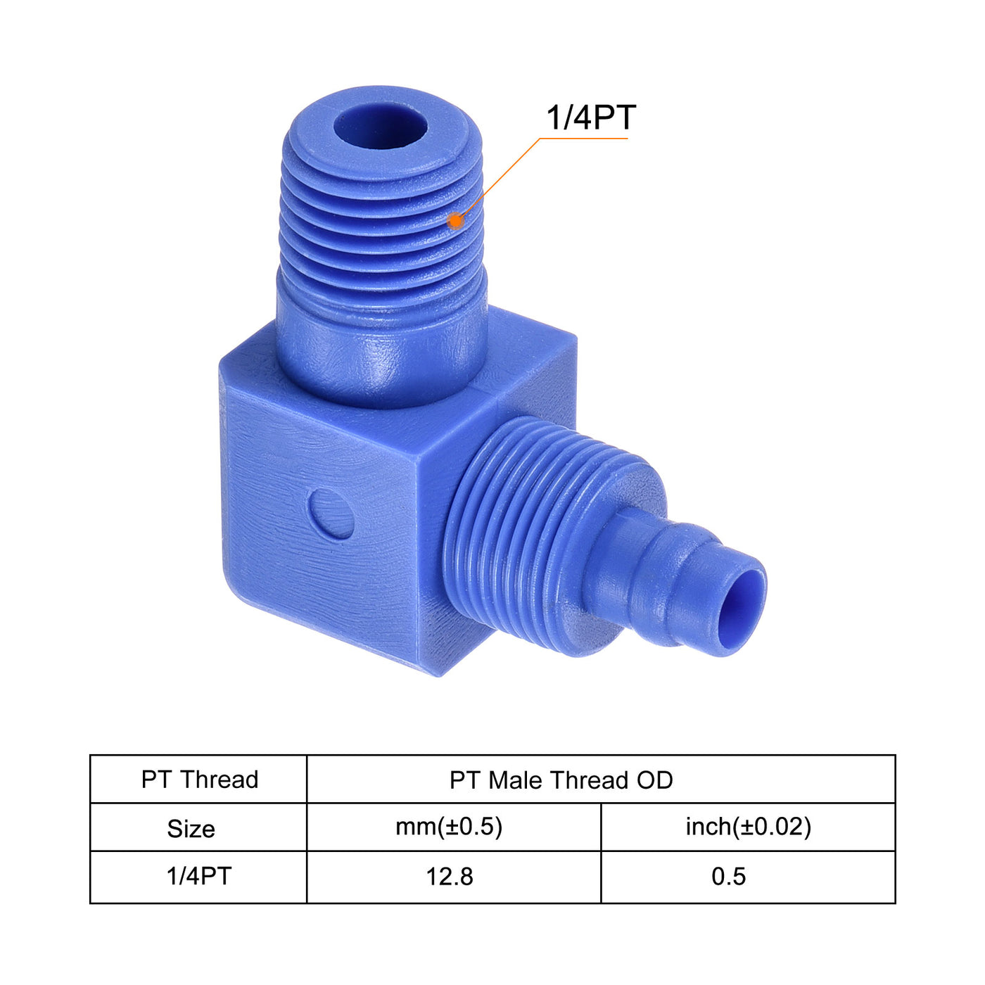 Harfington Elbow Tube Fitting Thread for POM Compression Adapter Connector