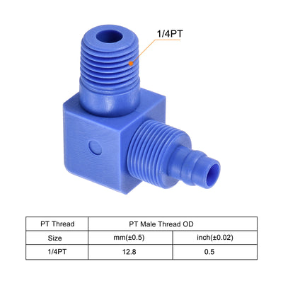 Harfington Elbow Tube Fitting Thread for POM Compression Adapter Connector