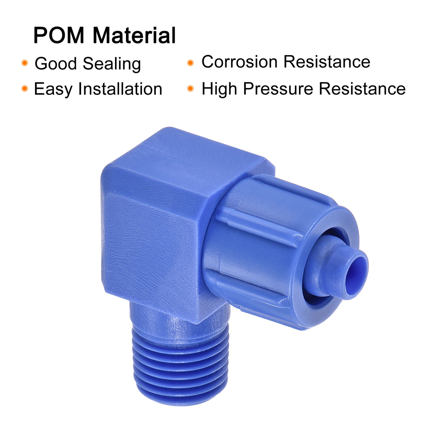 Harfington Elbow Tube Fitting Thread for POM Compression Adapter Connector