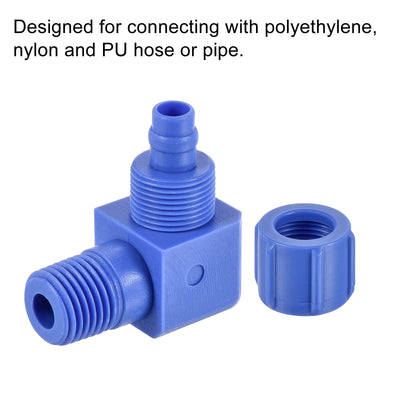 Harfington Elbow Tube Fitting Thread for POM Compression Adapter Connector