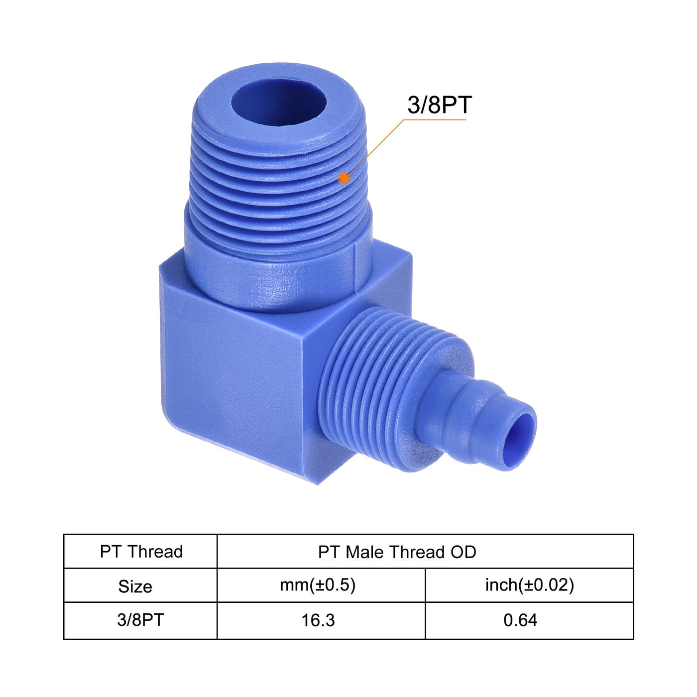 Harfington Elbow Tube Fitting Fit for Hose OD POM Compression Connector