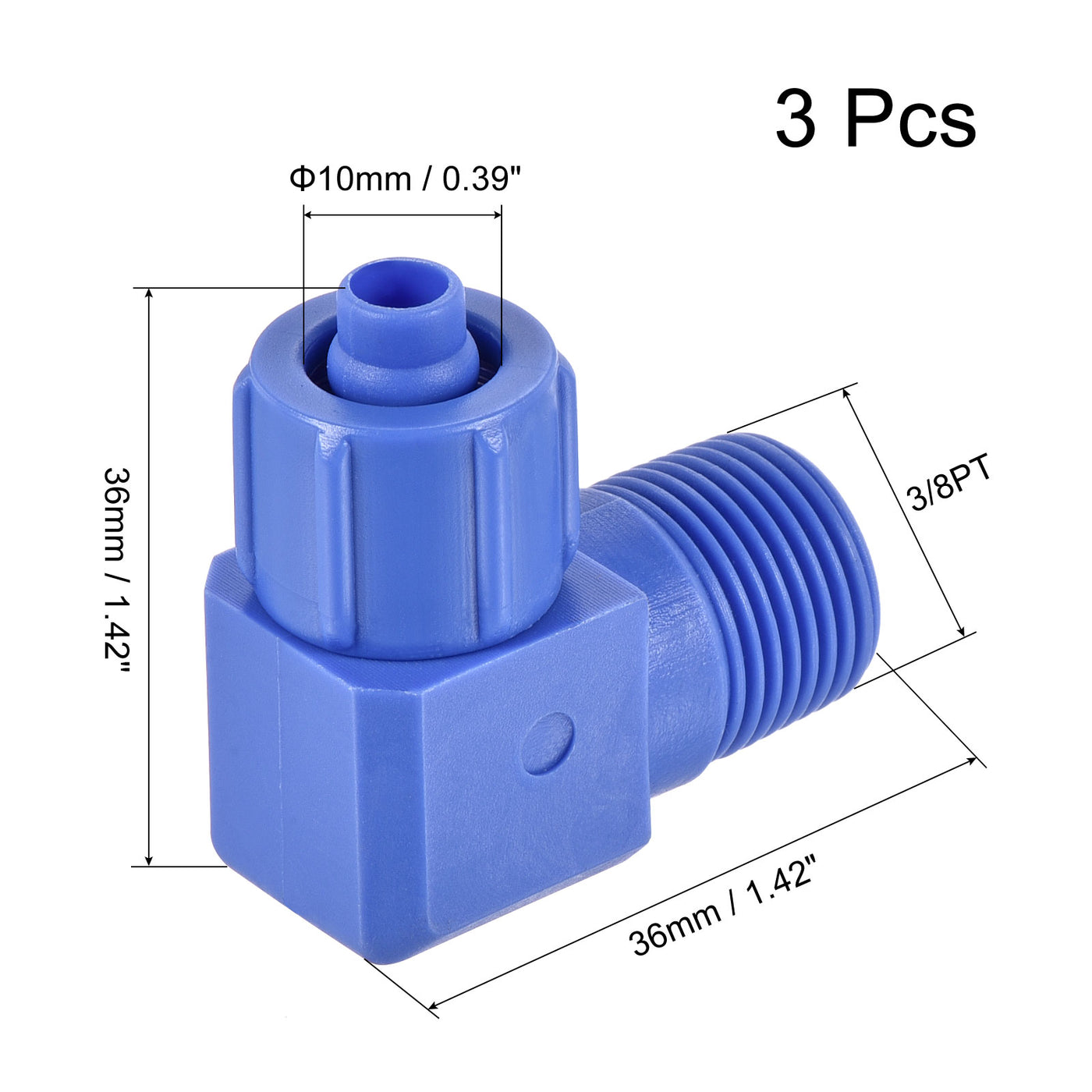 Harfington Elbow Tube Fitting Thread for Hose OD POM Compression