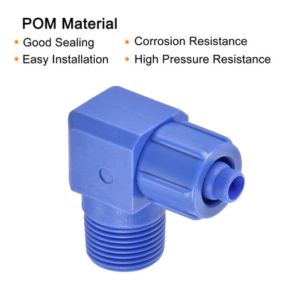 Harfington Elbow Tube Fitting Thread for Hose OD POM Compression