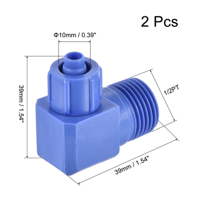 Harfington Elbow Tube Fitting Thread Fit Hose OD POM Compression