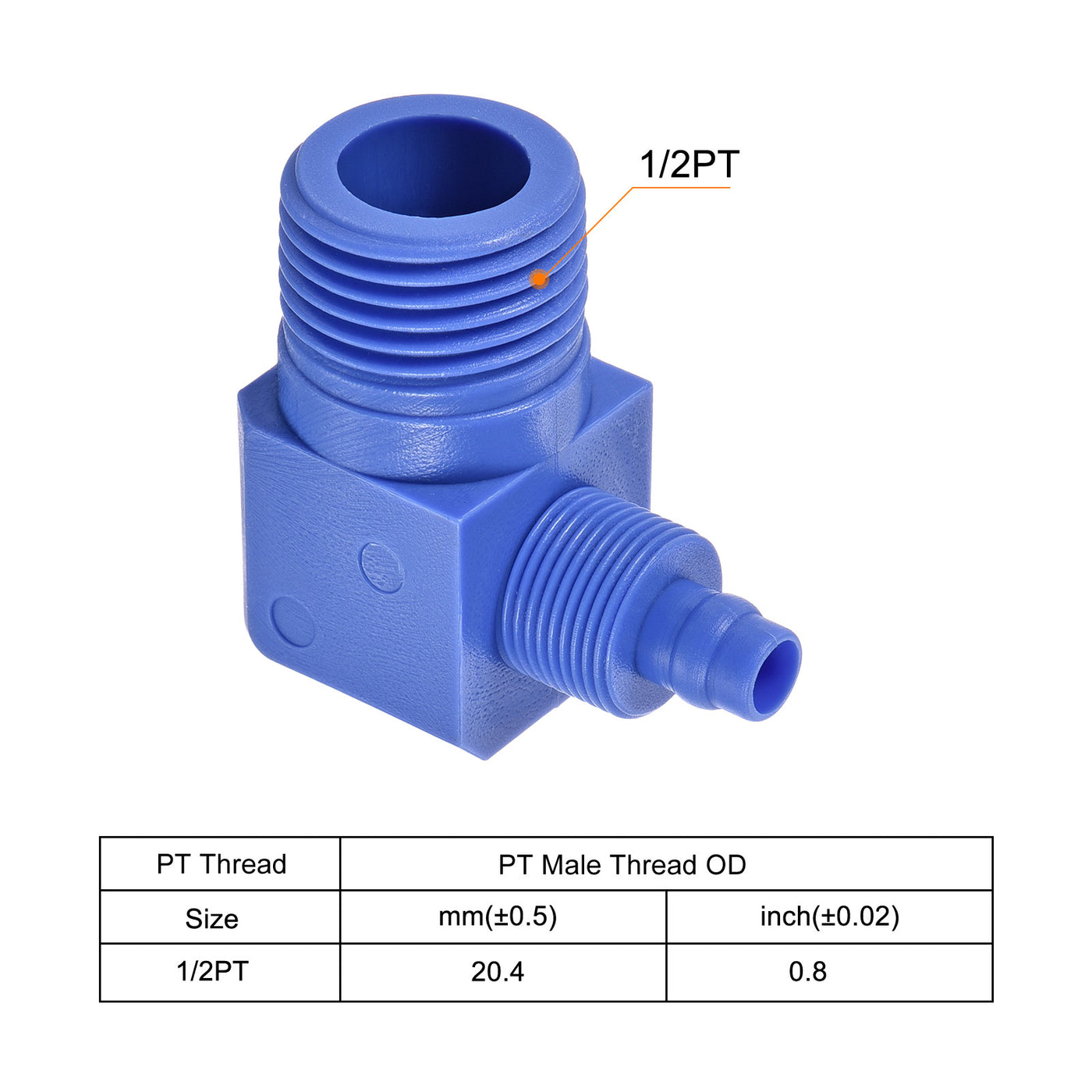 Harfington Elbow Tube Fitting Thread Fit Hose OD POM Compression