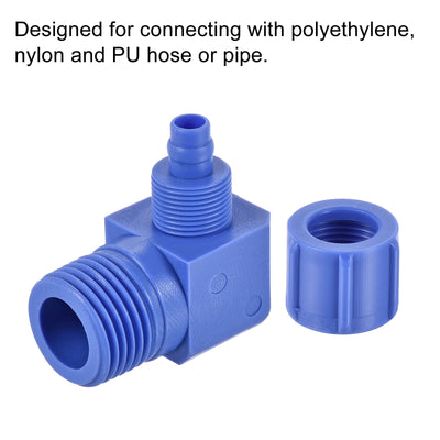 Harfington Elbow Tube Fitting Thread Fit Hose OD POM Compression