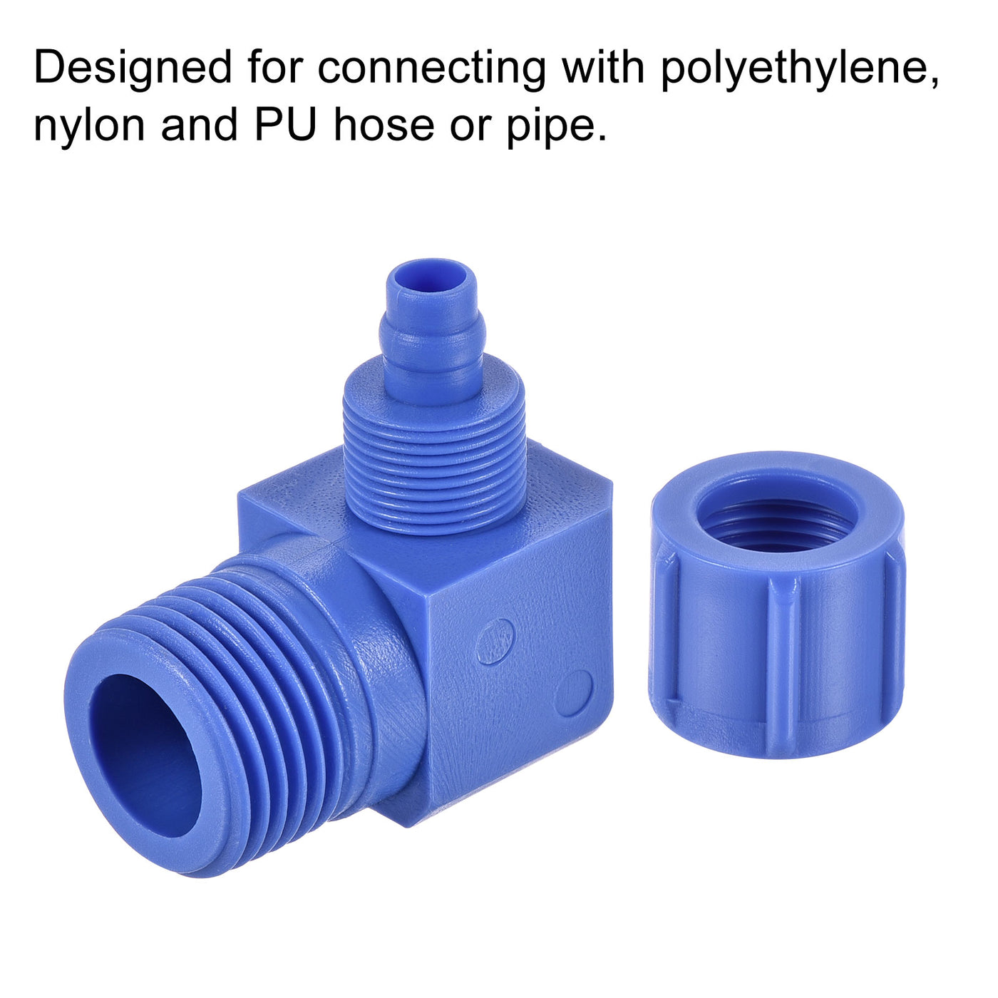 Harfington Elbow Tube Fitting Thread Fit Hose OD POM Compression