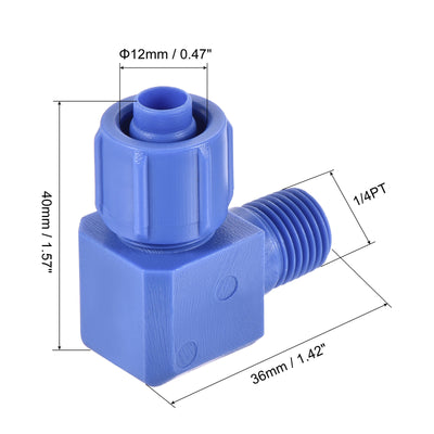 Harfington Elbow Tube Fitting Thread for POM Compression Adapter Connector