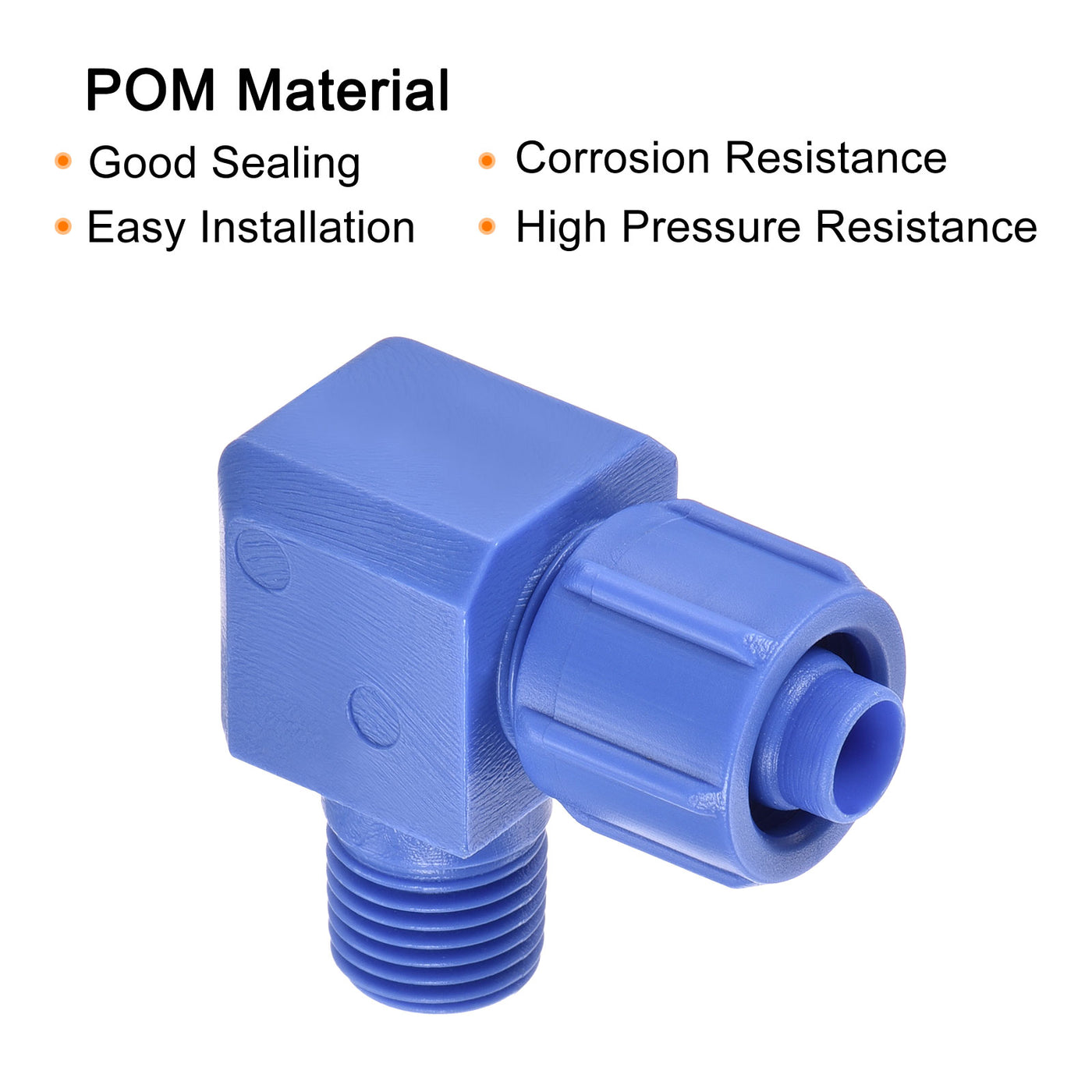 Harfington Elbow Tube Fitting Thread for POM Compression Adapter Connector