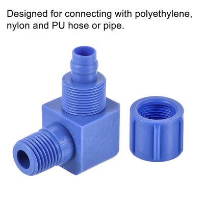 Harfington Elbow Tube Fitting Thread for POM Compression Adapter Connector