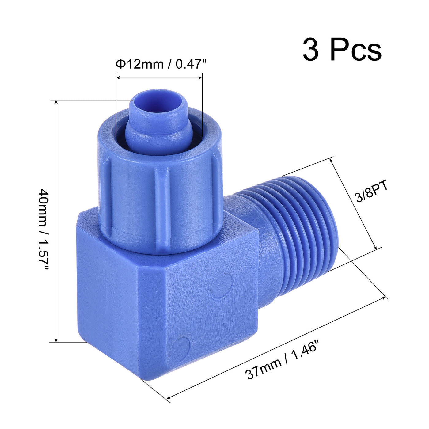 Harfington Elbow Tube Fitting Thread for Hose OD POM Compression