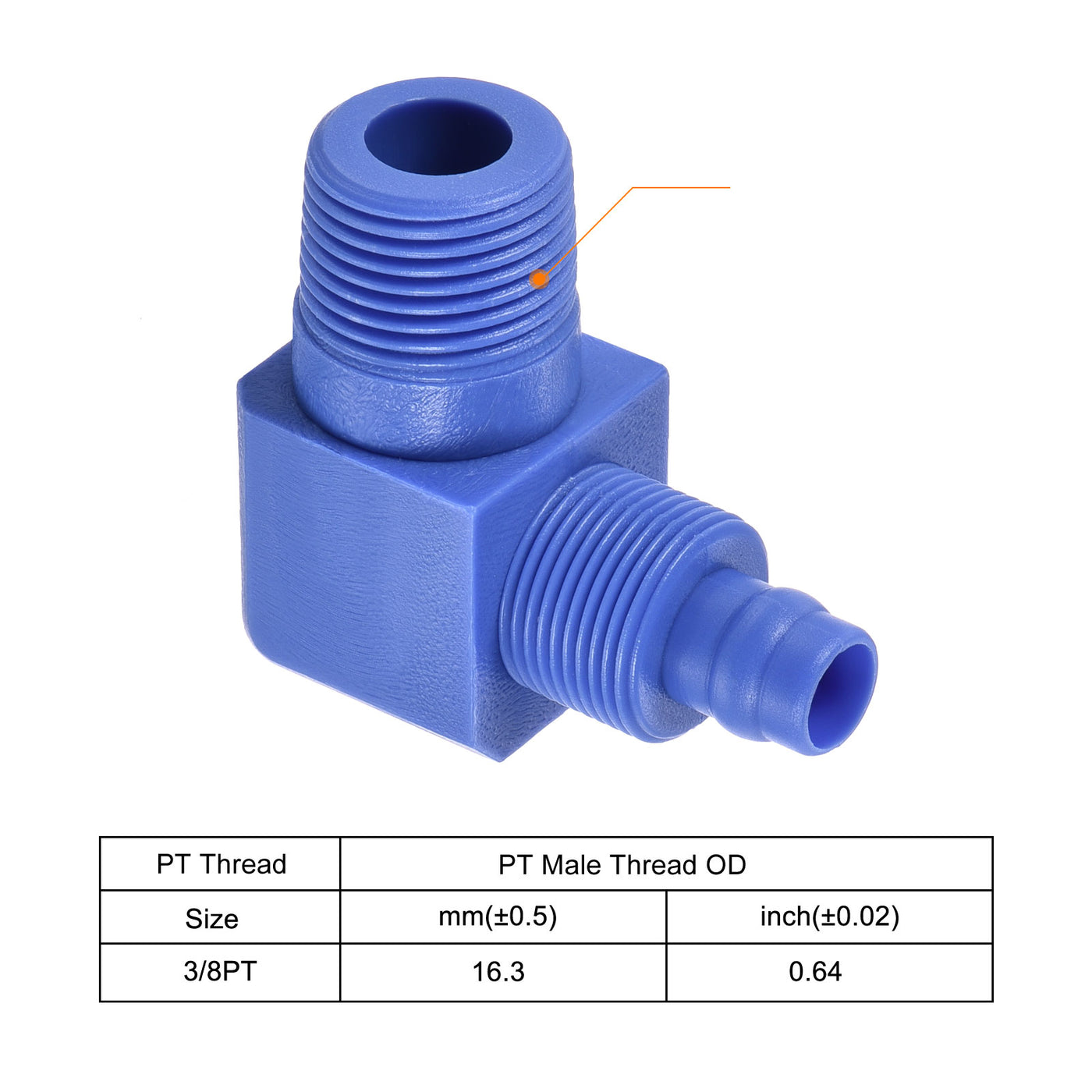 Harfington Elbow Tube Fitting Thread for Hose OD POM Compression