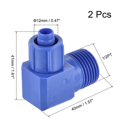 Harfington Elbow Tube Fitting Thread Fit Hose OD POM Compression