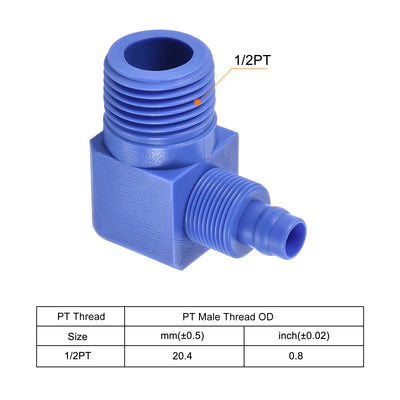 Harfington Elbow Tube Fitting Thread Fit Hose OD POM Compression