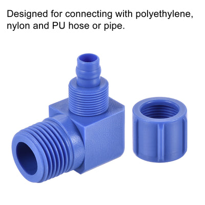 Harfington Elbow Tube Fitting Thread Fit Hose OD POM Compression