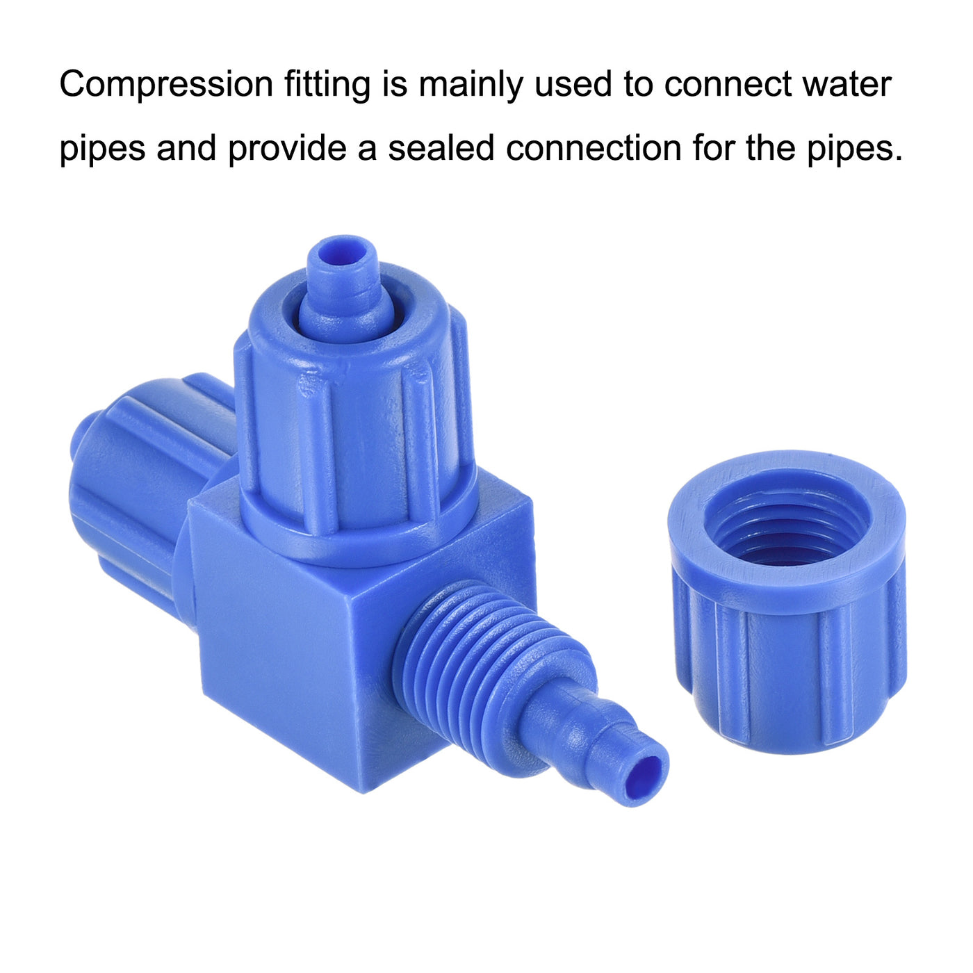 Harfington Compression Coupling Tube OD Compression Tee Pipe Fitting