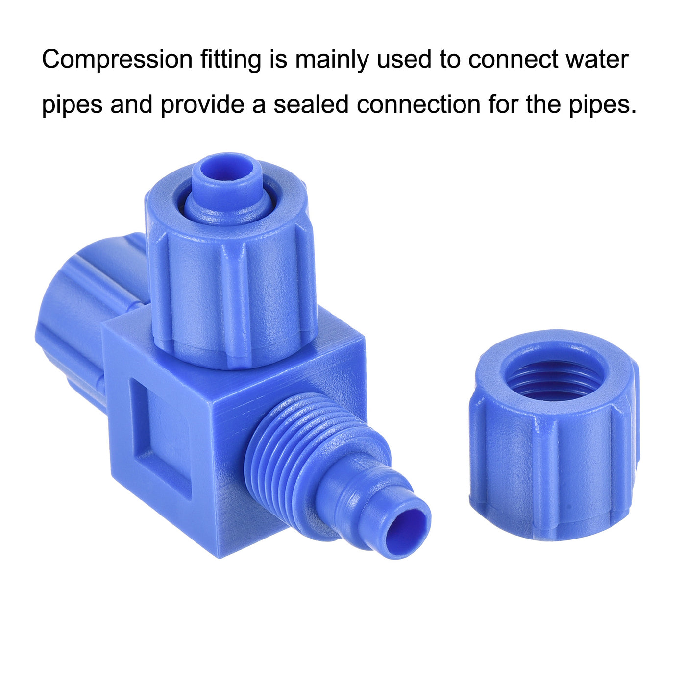 Harfington Compression Coupling Tube OD Compression Tee Pipe Fitting