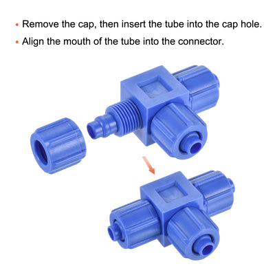 Harfington Compression Coupling Tube OD Compression Tee Pipe Fitting