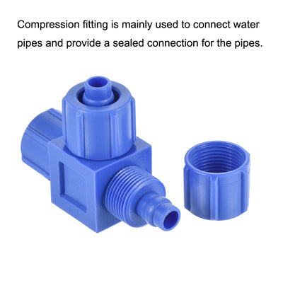 Harfington Compression Coupling Tube OD Compression Tee Pipe Fitting