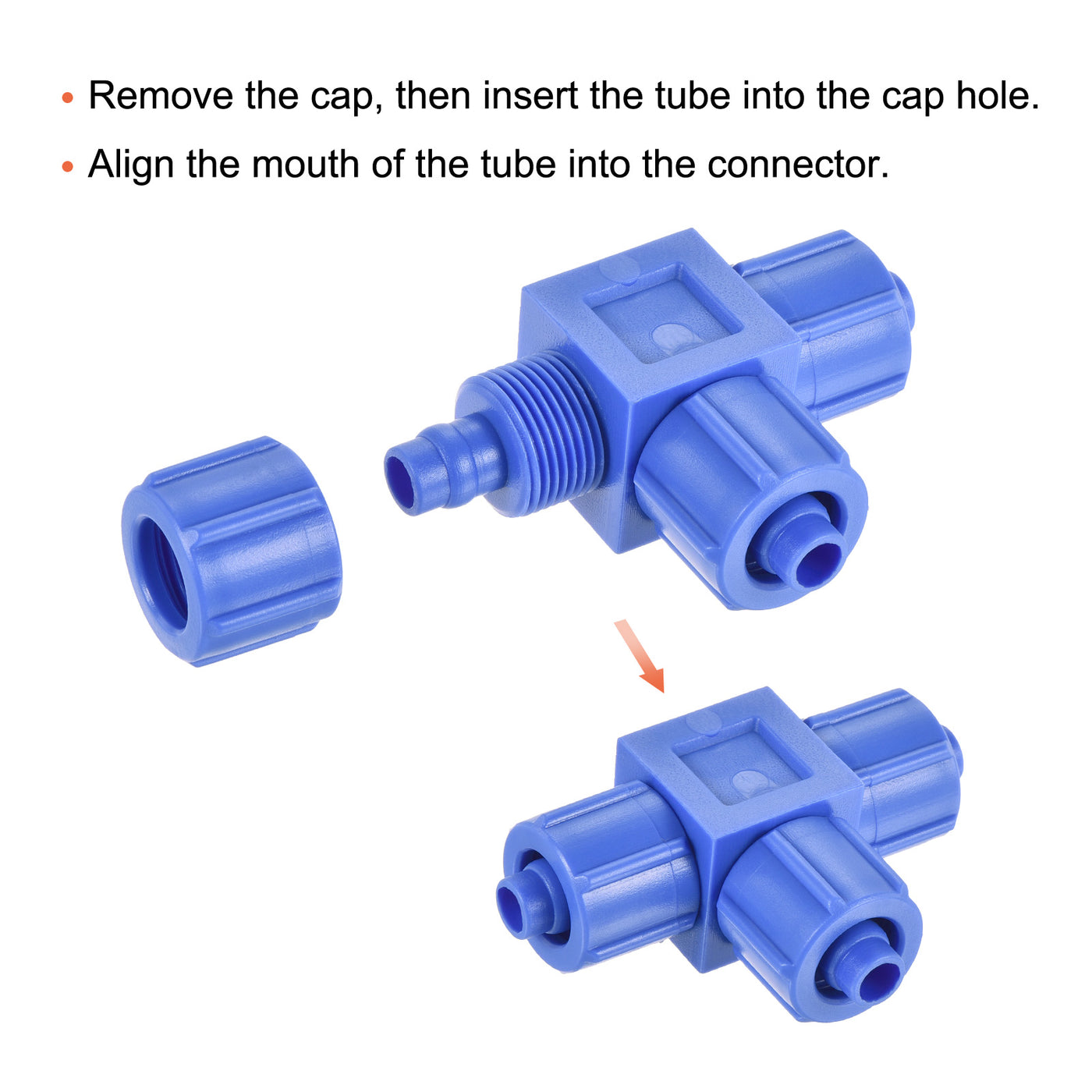 Harfington Compression Coupling Tube OD Compression Tee Pipe Fitting