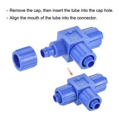 Harfington Compression Coupling Tube OD Compression Tee Pipe Fitting