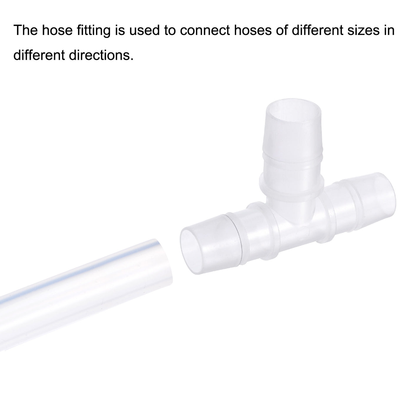 Harfington PP Reducing Barb Hose Fitting T Shape OD Pipe Connector