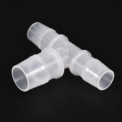 Harfington PP Reducing Barb Hose Fitting Tee T Shape OD Pipe Connector