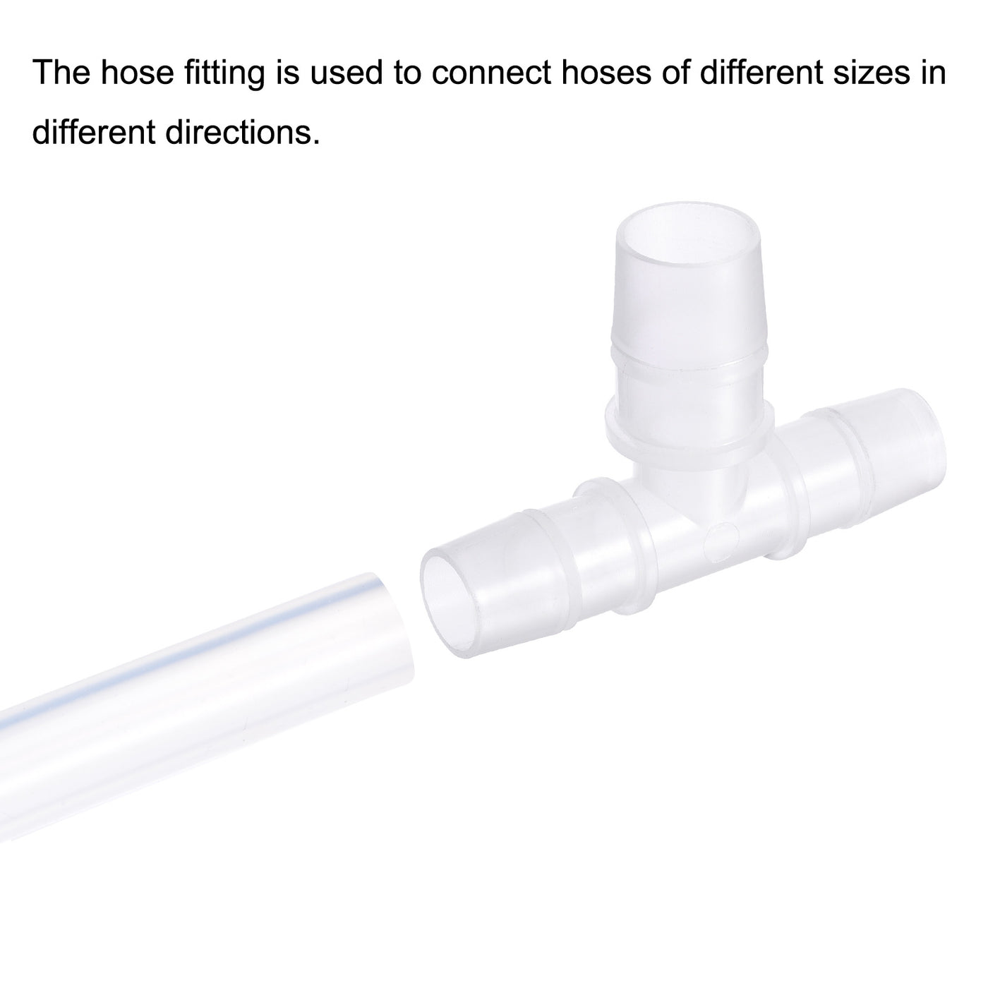 Harfington PP Reducing Barb Hose Fitting Tee T Shape OD Pipe Connector