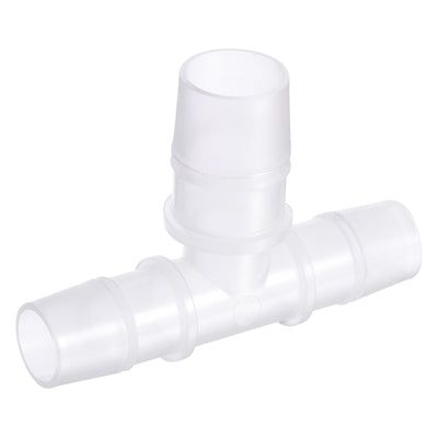 Harfington PP Reducing Barb Hose Fitting Tee T Shape OD Pipe Connector