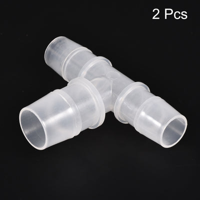 Harfington PP Reducing Barb Hose Fitting Tee T Shape Pipe Connector